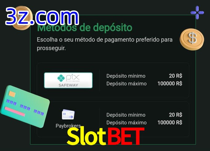 O cassino Slotbet oferece uma grande variedade de métodos de pagamento